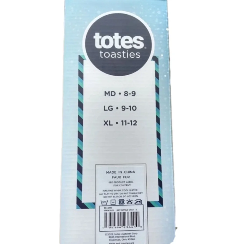 Sold out! NIB Totes Toasties Men’s Plaid Memory Foam Slippers 11 - 12 - Picture 4 of 5